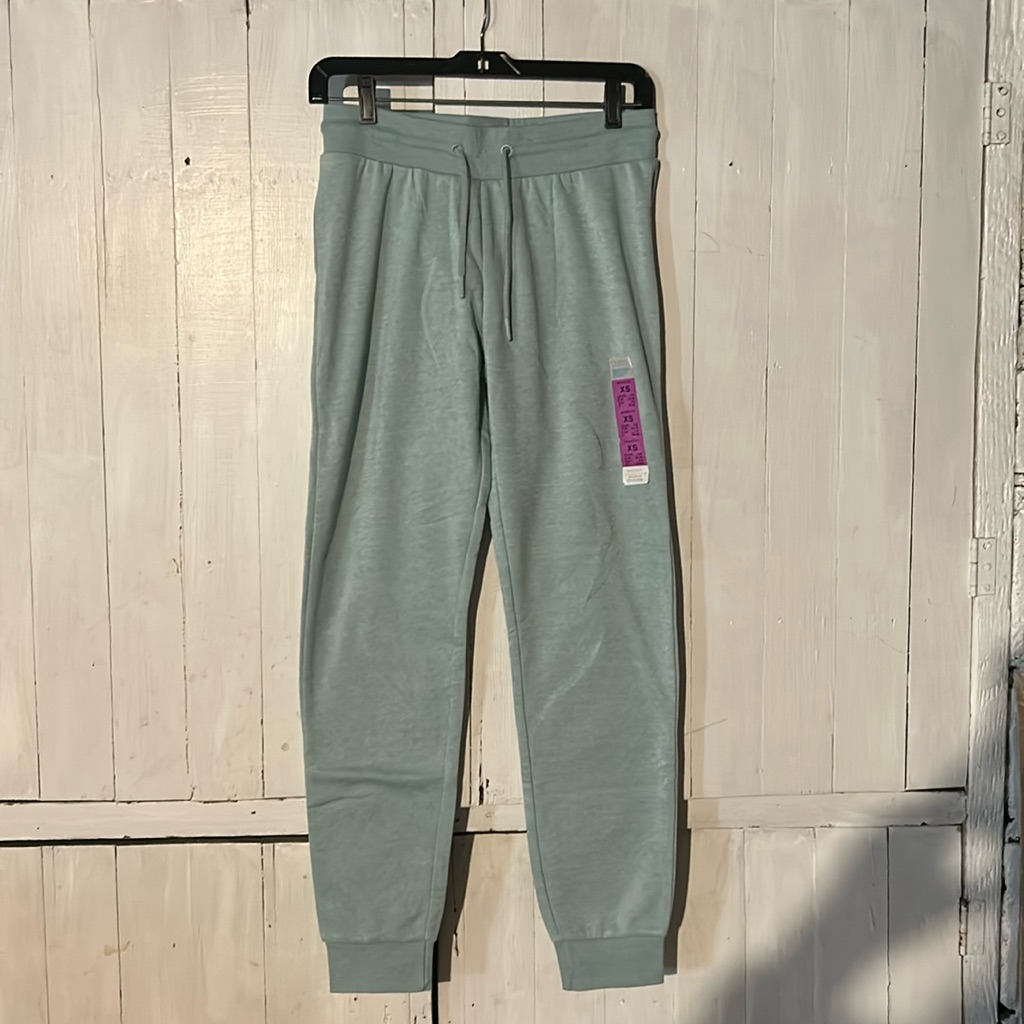 Light Aqua Blue Cotton And Polyester Skinny Fit Sweatpants From Primark.